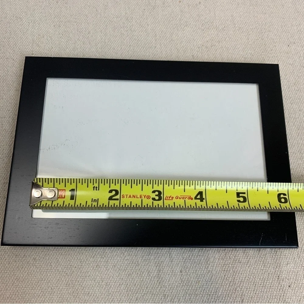 Black aluminum tabletop Picture frame for 5.5x3.5 photo